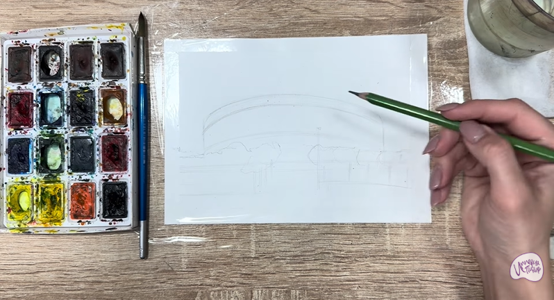 Рисуем Стадион Краснодар