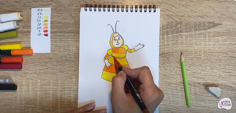 Рисуем Баба Капа из "Лунтика"