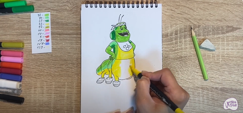 Рисуем Вупсень из "Лунтика"