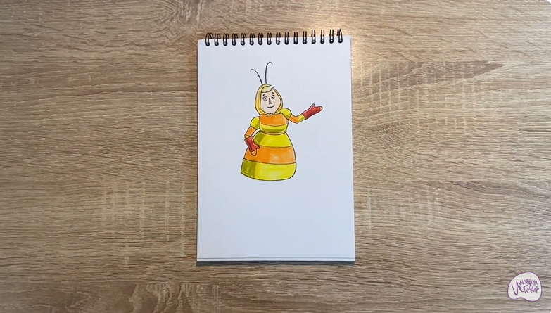 Рисуем Баба Капа из "Лунтика"