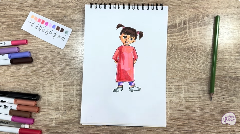 Рисуем Бу из «Корпорации монстров»