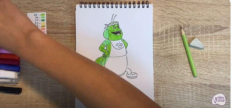 Рисуем Вупсень из "Лунтика"