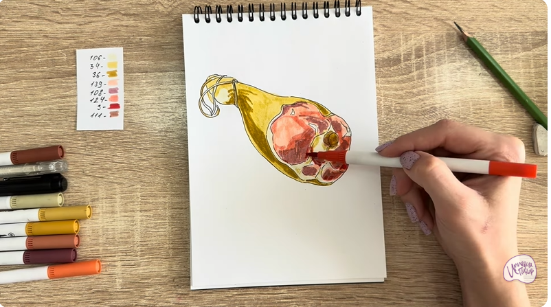 Рисуем Окорок