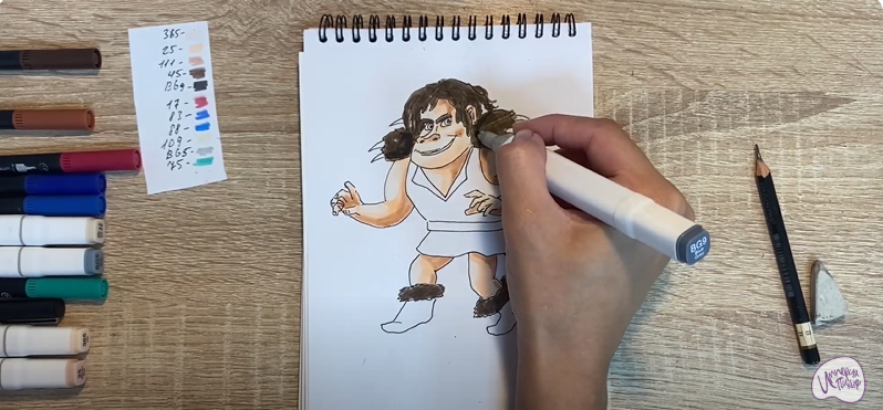 Рисуем Косолапый из мультфильма "Маракуда"