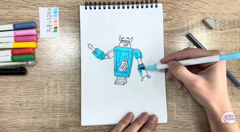 Рисуем Рем из "Живой гараж"