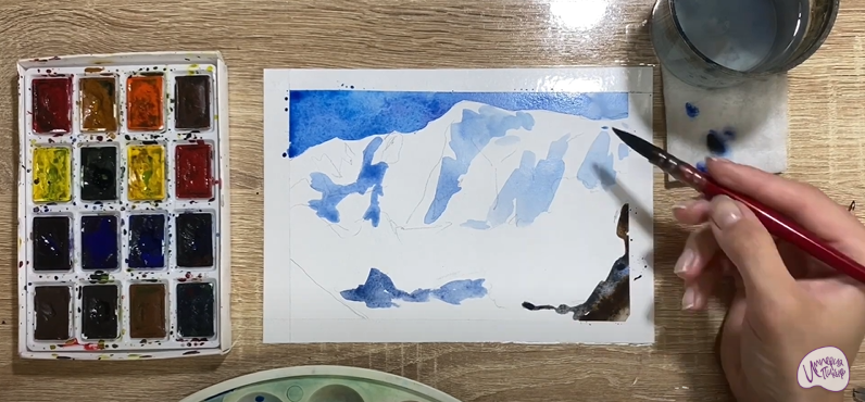 Рисуем Сход лавины