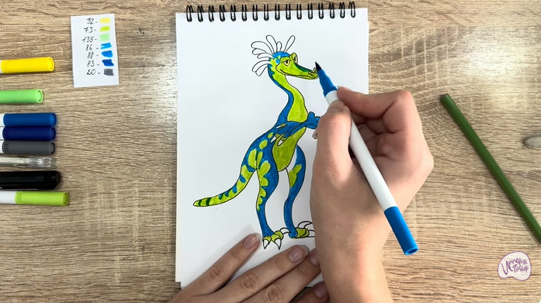 Рисуем Веган из «Доктор Динозавров»