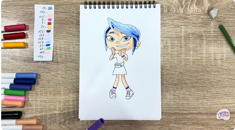 Рисуем Ксю из «Живой гараж»