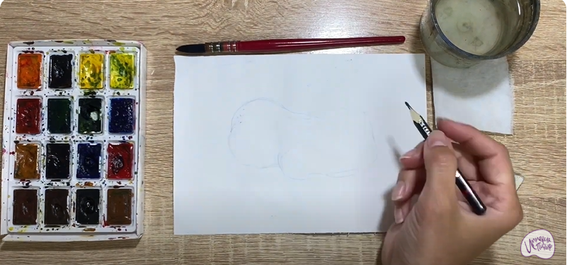 Рисуем Яванское яблоко