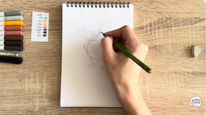 Рисуем Морис из "Мадагаскар"