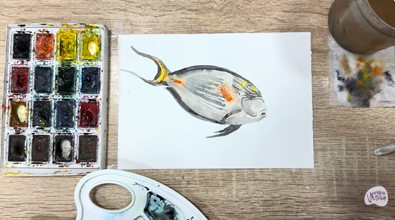 Рисуем Рыба-хирург