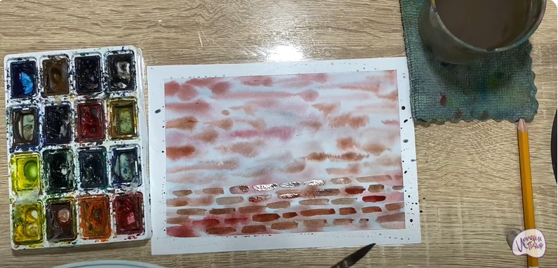 Рисуем Кирпичная стена