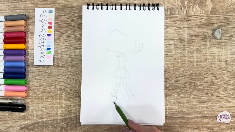 Рисуем Ксю из «Живой гараж»