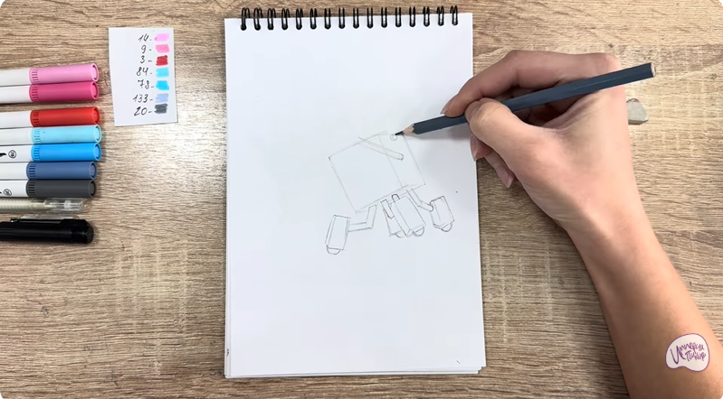 Рисуем Тяга из "Живой гараж"