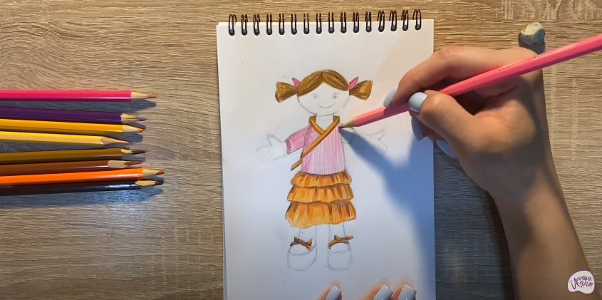 Рисуем Текстильная кукла