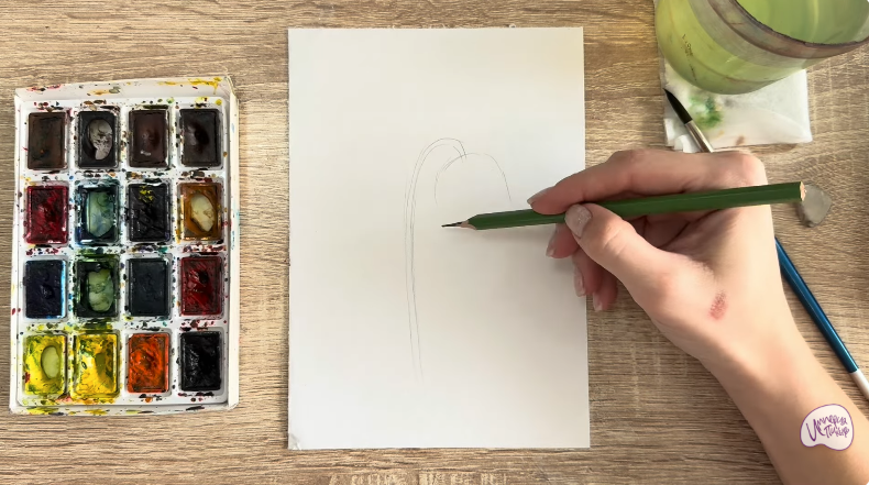 Рисуем Желтый рябчик