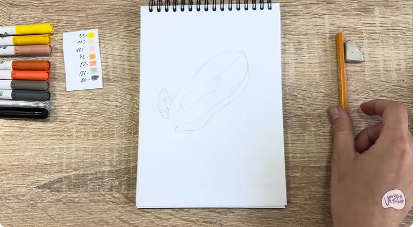 Рисуем Стейк из форели