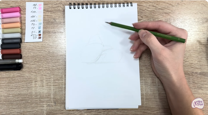 Рисуем Пуа из "Моана"