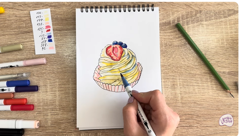 Рисуем Пирожное "Павлова"