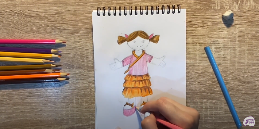 Рисуем Текстильная кукла