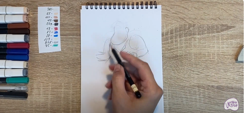 Рисуем Косолапый из мультфильма "Маракуда"