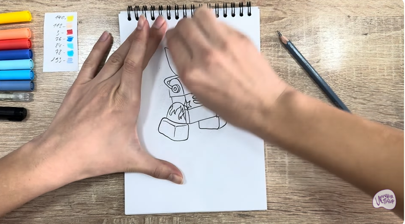 Рисуем Диз из "Живой гараж"