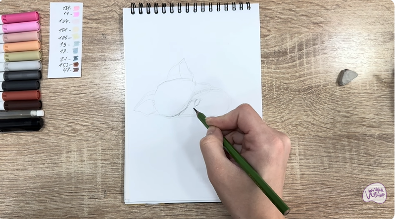 Рисуем Пуа из "Моана"