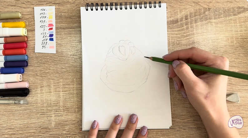 Рисуем Пирожное "Павлова"