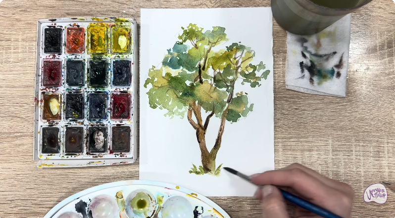 Рисуем Бархат амурский