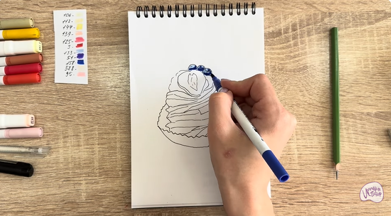 Рисуем Пирожное "Павлова"