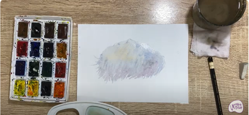 Рисуем Ежовик гребенчатый