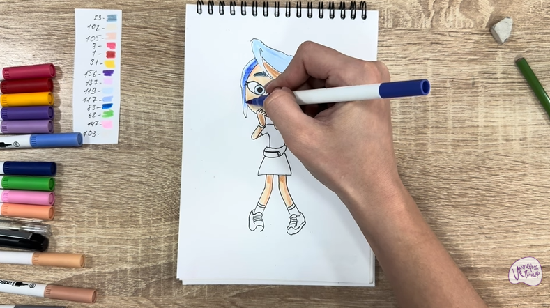 Рисуем Ксю из «Живой гараж»