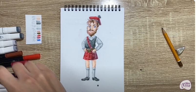 Рисуем Шотландец