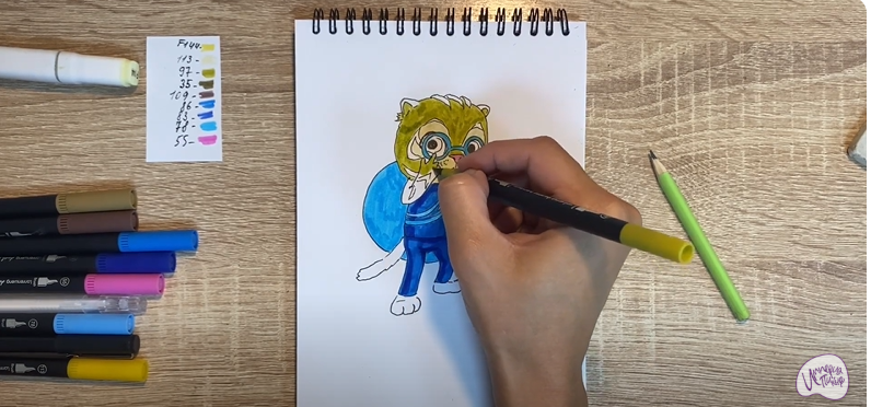 Рисуем Бао из "Супер Мяу"