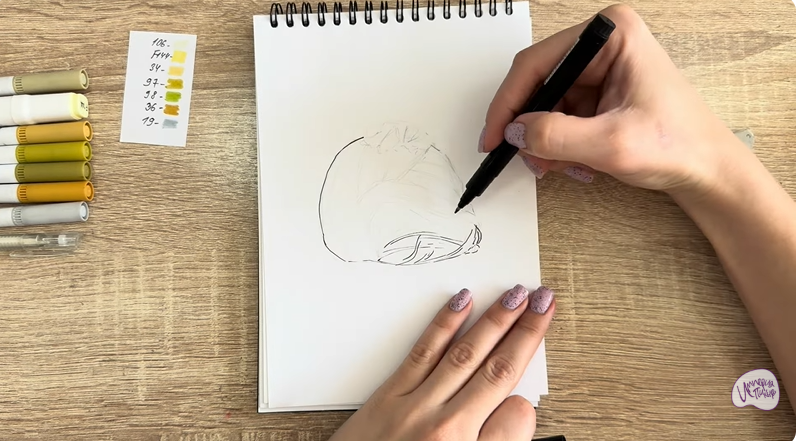 Рисуем Пишмание с фисташками