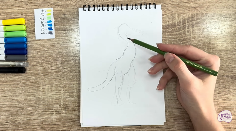 Рисуем Веган из «Доктор Динозавров»