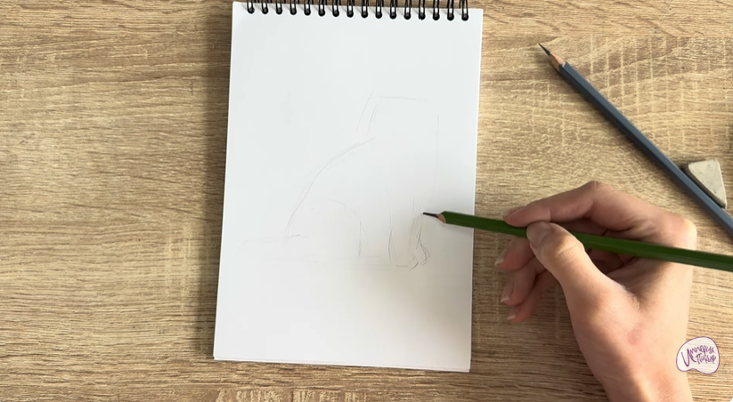 Рисуем Кошка породы Рэгдолл