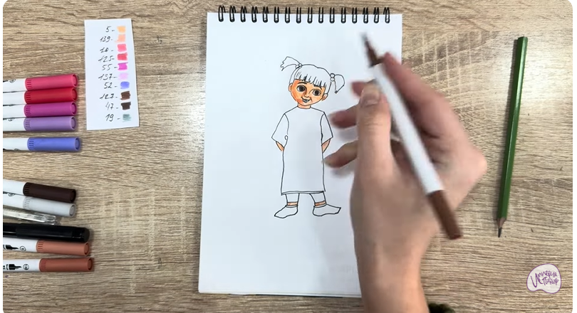 Рисуем Бу из «Корпорации монстров»