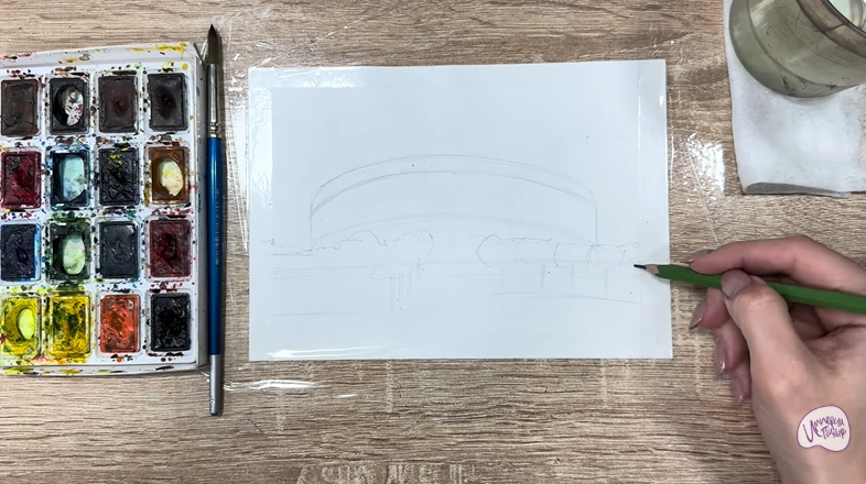 Рисуем Стадион Краснодар