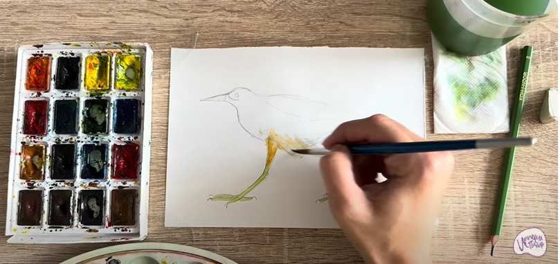Рисуем Выпь Рисуем Выпь