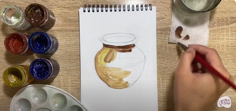 Рисуем Глиняный горшок