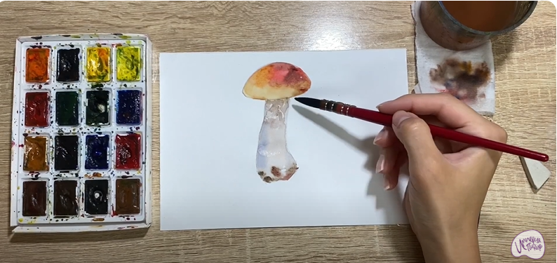 Рисуем Подосиновик