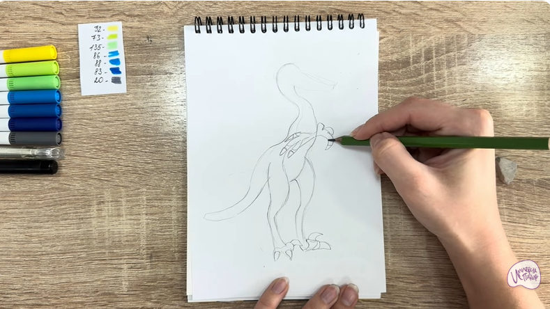 Рисуем Веган из «Доктор Динозавров»