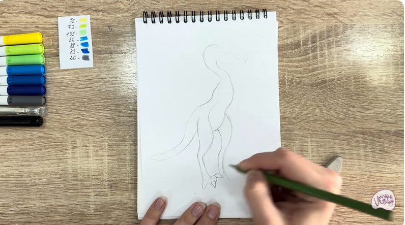 Рисуем Веган из «Доктор Динозавров»