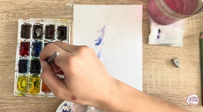 Рисуем Мышиный горошек