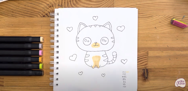 Рисуем Кавайный котик
