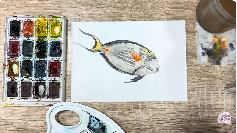 Рисуем Рыба-хирург