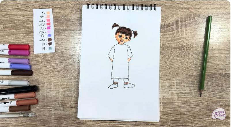 Рисуем Бу из «Корпорации монстров»