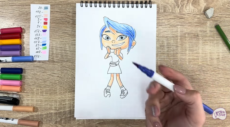 Рисуем Ксю из «Живой гараж»