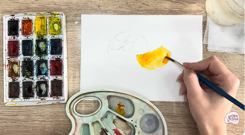 Рисуем Хурма